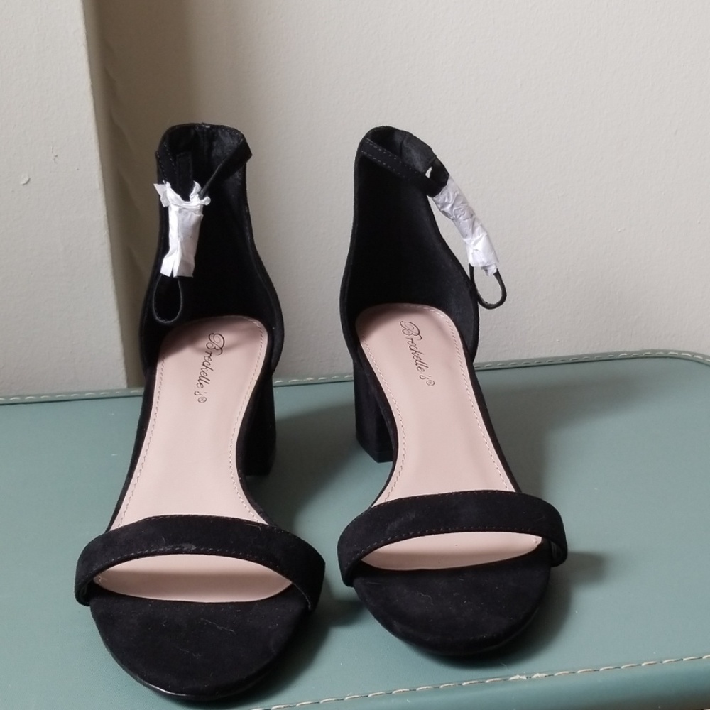 Black Block Heel Sandal